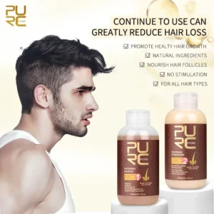 PURC Hair Growth Shampoo Conditioner Set for Men Women Anti Hair Loss Fast Regrowth Thicken Scalp Treatment Hair Care