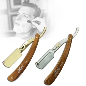 Folding Stainless Steel Shave Knife Handle Beard Straight Razor Hair Dressing Tool Men Manual Convenience Hair Trimmer Shaver