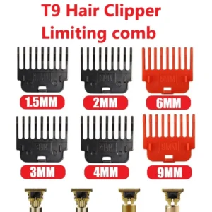 1Set T9 Hair Clipper Guards Guide Combs Trimmer Cutting Guides Styling Tools Attachment Compatible 1.5mm 2mm 3mm 4mm 6mm 9mm