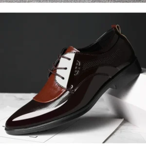 The Latest Oxford Shoes Men's Luxury Lacquer Wedding Shoes Pointed Toe Dress Shoes Classic Derby Shoes Leather Shoes Size 38-48
