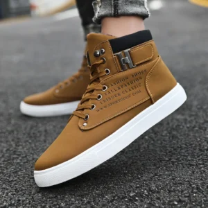 Martin boots men 2024 new autumn winter Korean version round head high top trend Martin boots boots men's shoes