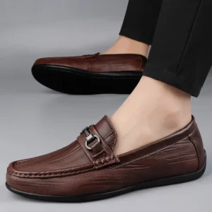 Quality Handmade Genuine Leather Shoes Casual Men Flat Senior Office Formal Shoes Luxury Brand Outdoor Loafers Breathable Shoes