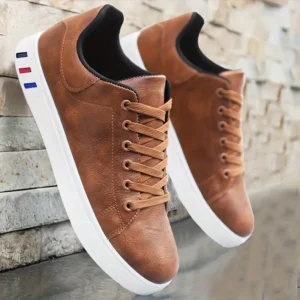 2024 New Men Sneakers High Quality Leather Casual Shoes for Men Comfort Running Shoe Designer Lace-Up Men tennis Shoes Plus Size