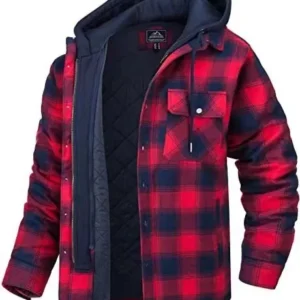 Fashionable New Winter Thick Lumberjack Jacket Men's Warm Hooded Cardigan Anti Cold Jacket Men's Casual Loose Trendy Jacket Men's Jacket